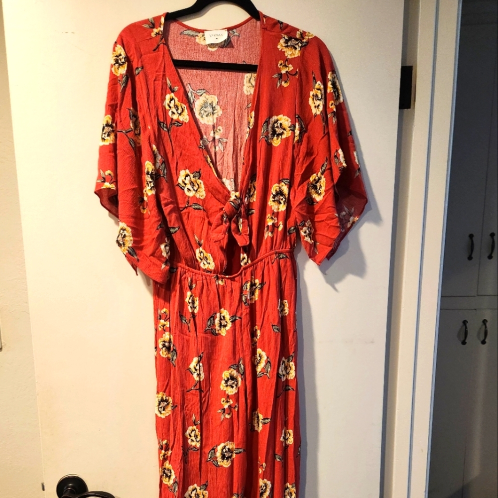 tie-front cut-out jumpsuit